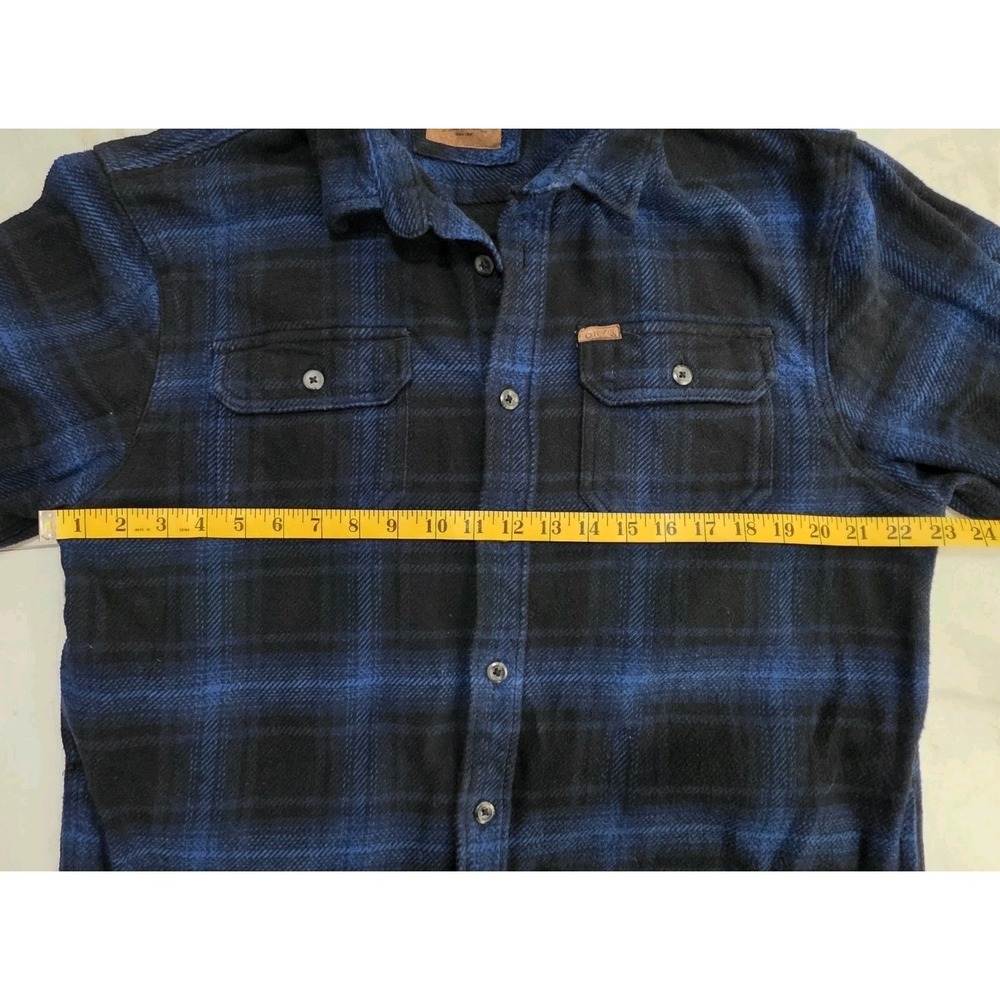 Orvis Classic Collection Blue Plaid Flannel Shirt Jacket Men's L Pockets - Picture 12 of 13